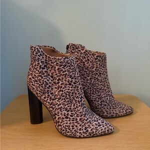 Leopard Print Ankle Boots